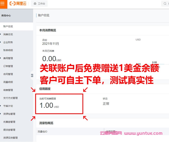 阿里云国际限时免费注册，支持USDT等多种充值方式，充值就送免费白嫖!
